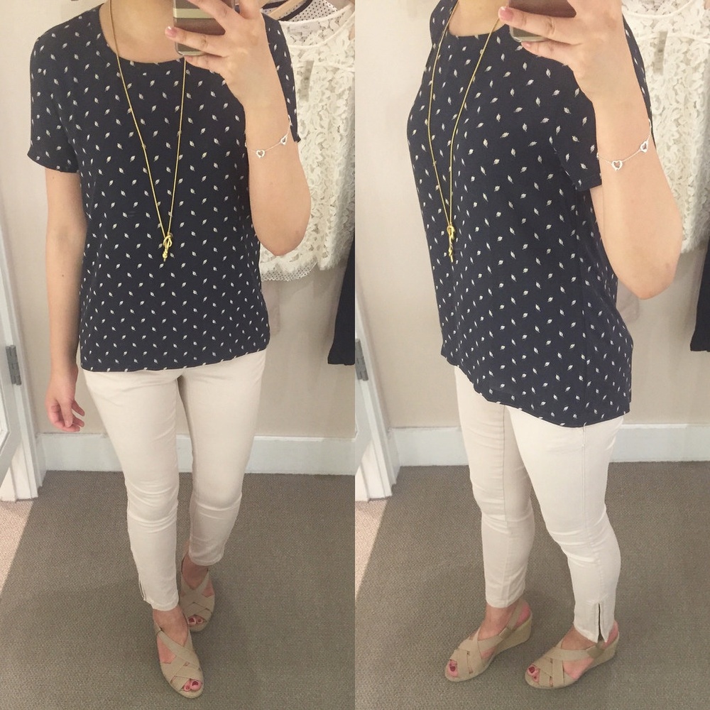 LOFT fluid mini leaf tee